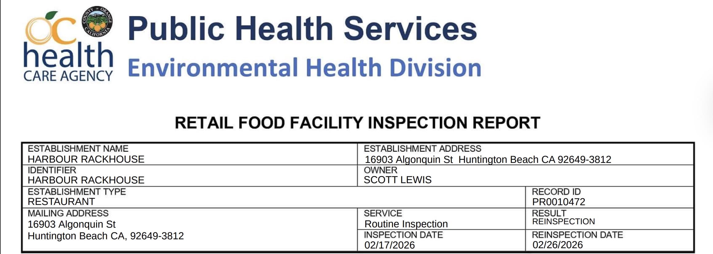 Floor sinks located below the microwave and below the charbroiler were seen to be slow-draining.