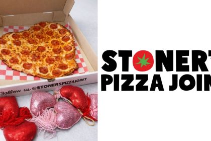 Stoner's Pizza Joint's heart-shaped pizza