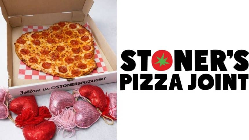 Stoner's Pizza Joint's heart-shaped pizza