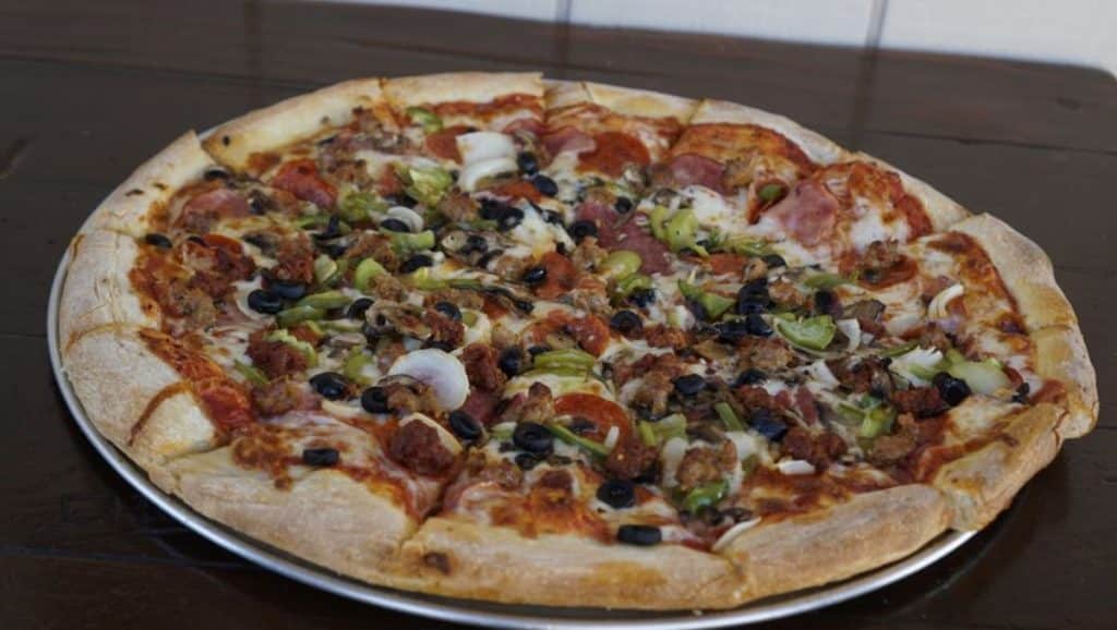 Food served at Supreme Pizza