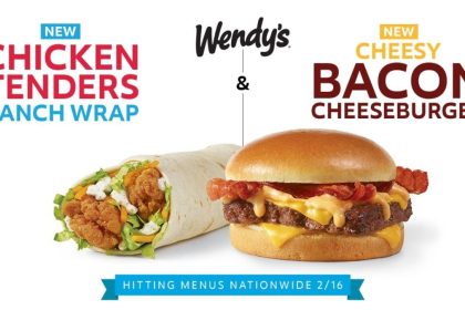 Wendy's Cheesy Bacon Cheeseburger and the Chicken Tenders Ranch Wrap image