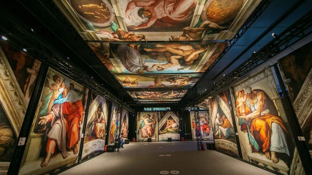 The Exhibition brings all 34 of the master artist’s ceiling and altar frescoes to life in life-size detail