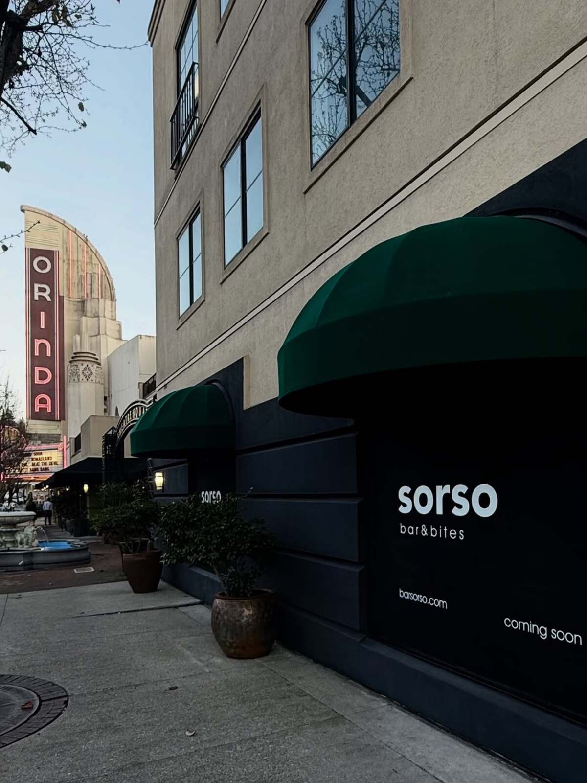 Sorso Bar and Bites Coming to Orinda’s Theatre Square