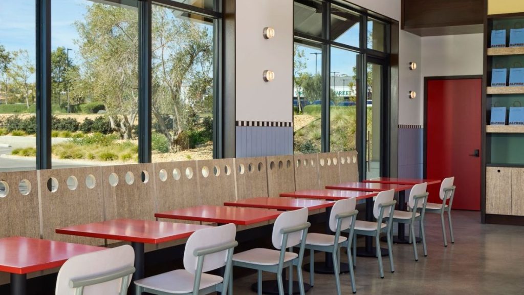 Inside the new Alfred coffee shop (Image credit: Noah Webb | Courtesy of Alfred Coffee)