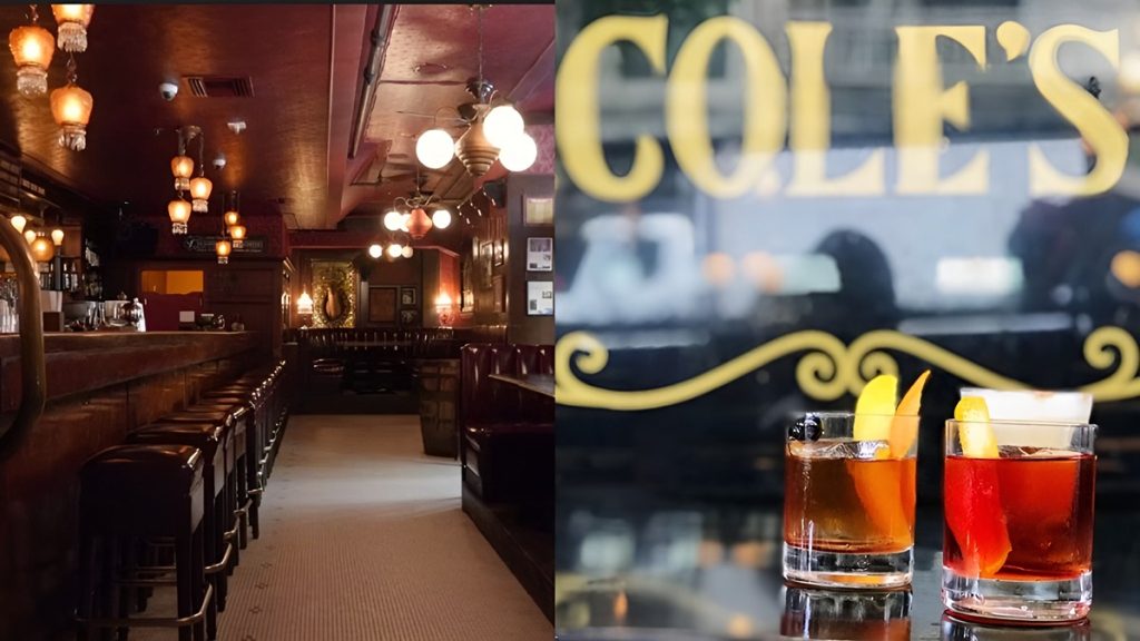 Inside the historic Cole’s restaurant, known for its unique Red Car Bar (Image credit: colesfrenchdip.com)