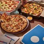 This image shows pizzas offered by Domino's.