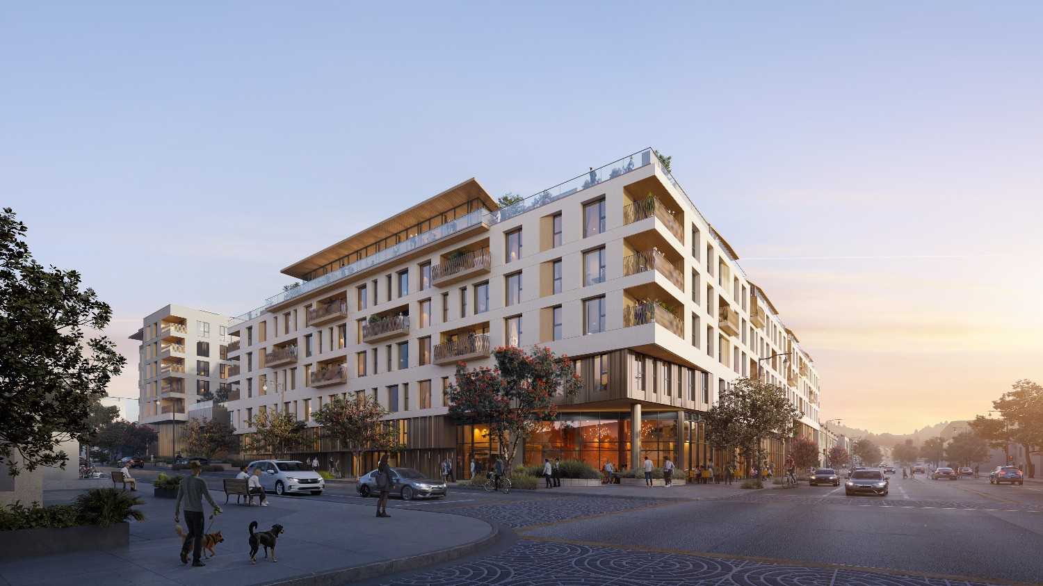 Integrating affordable and market-rate units, the project will have on-site medical and wellness facilities.