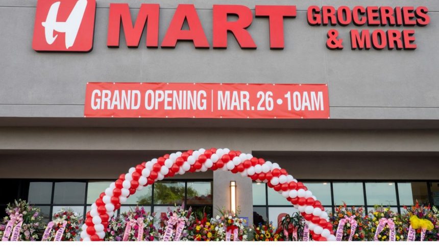 the grand opening celebration for H Mart saw a strong turnout