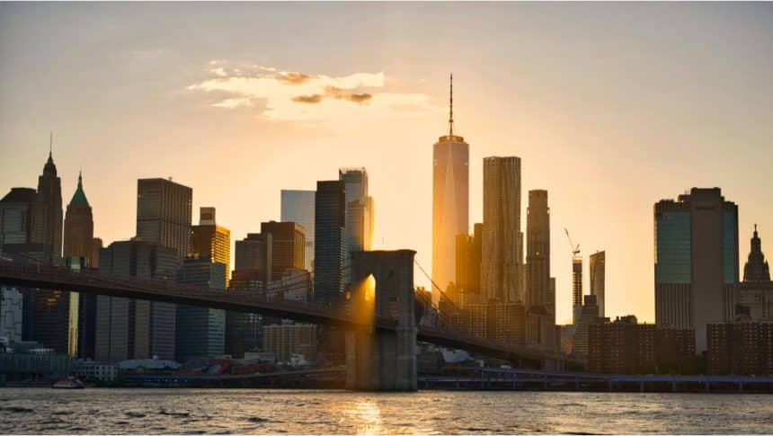 New York Skyline during sunset