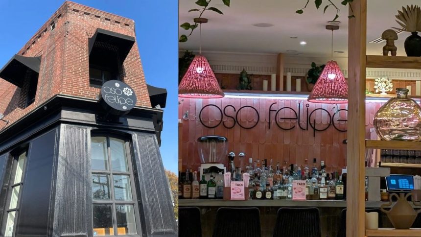 Oso Felipe in Montclair acquired a former dark wood supper club spot and transformed it into a vibrant Mexican Cantina.