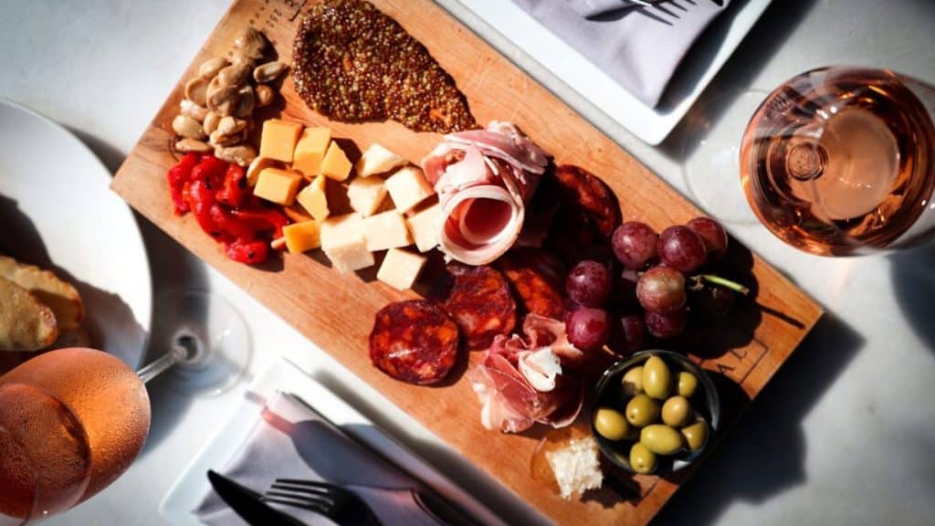 A view of food items paired with wine at Vertical (Source: verticaldetroit.com)