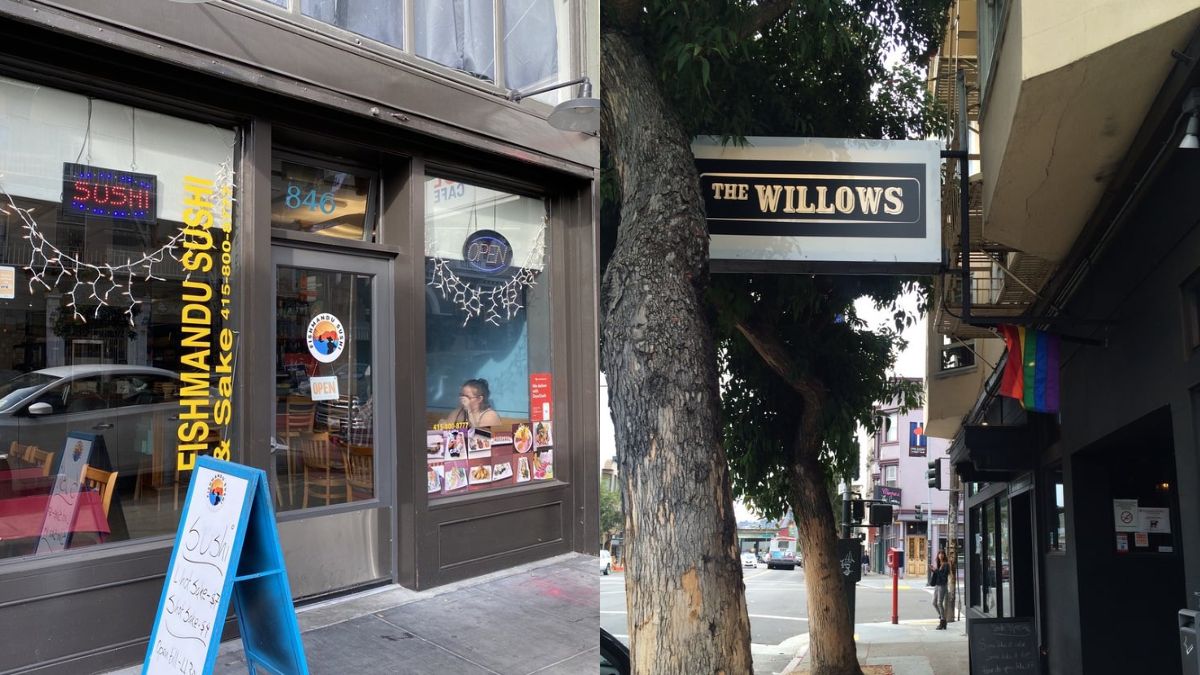 Fishmandu Sushi and The Willows were recommended to shut down due to cockroach infestation in the preparation areas