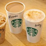 This image shows four new drinks at Starbucks inspired by The Devil Wears Prada 2