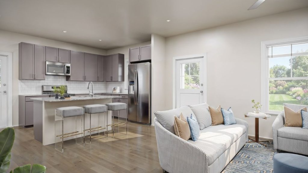 Inside The Bower, featuring contemporary interiors and essential amenities
