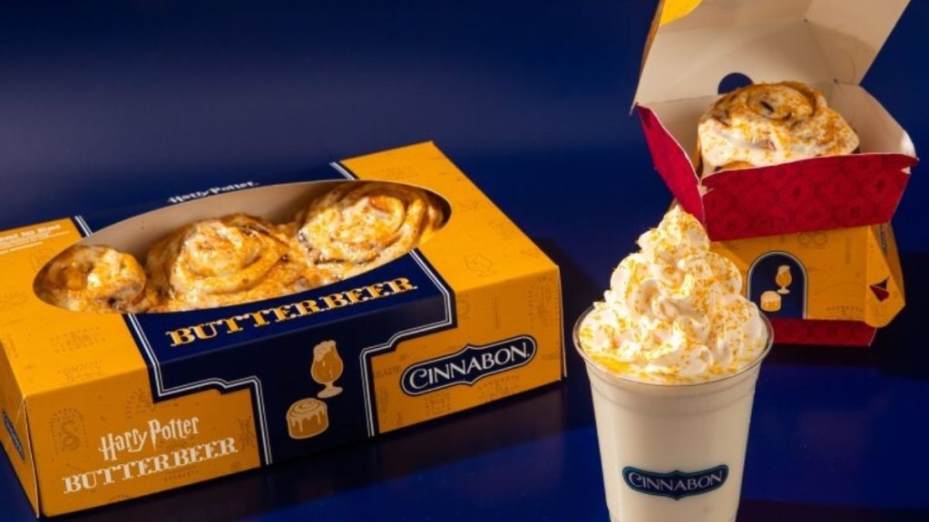 Image of Butterbeer-flavored classic roll and chillatta, set to be introduced in May (prnewswire.com)