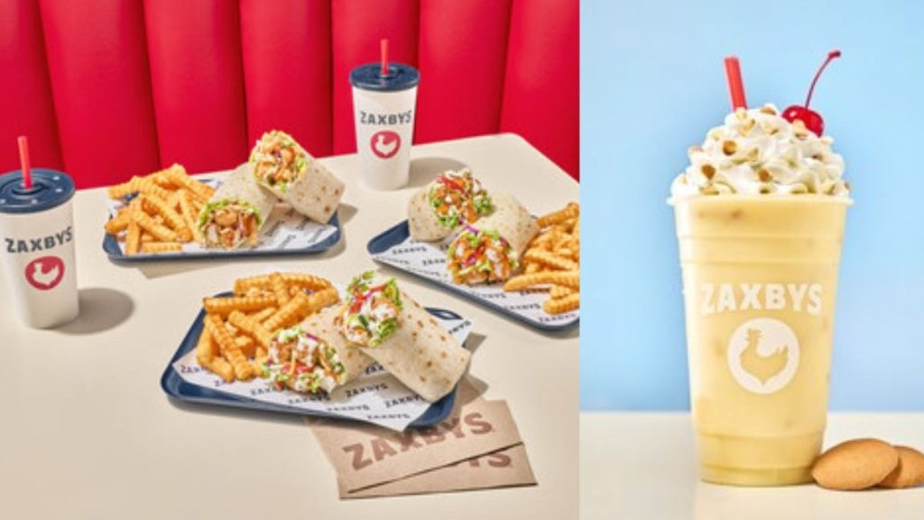 Image of Zaxbys GIANT Chicken Finger Wraps and Banana Pudding Milkshake (prnewswire.com)