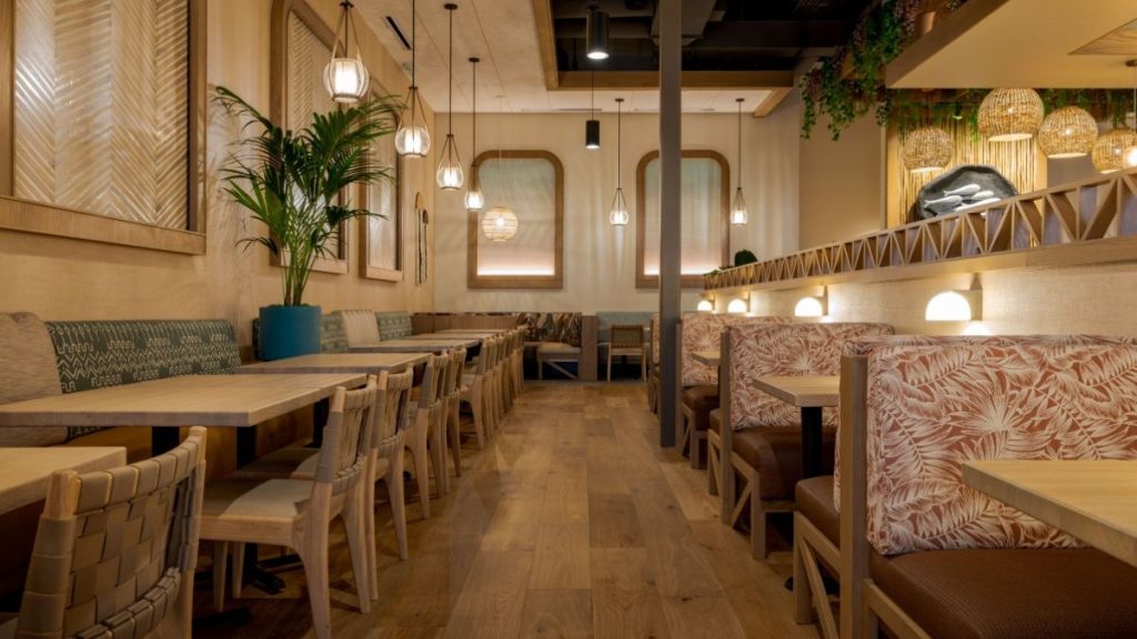 Diners can now explore a full-service dining room and heated covered patio at Pacific Catch restaurant