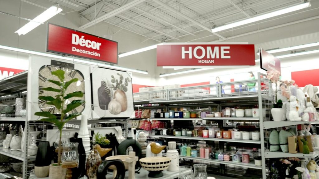 Inside the Burlington store, known for huge discounts