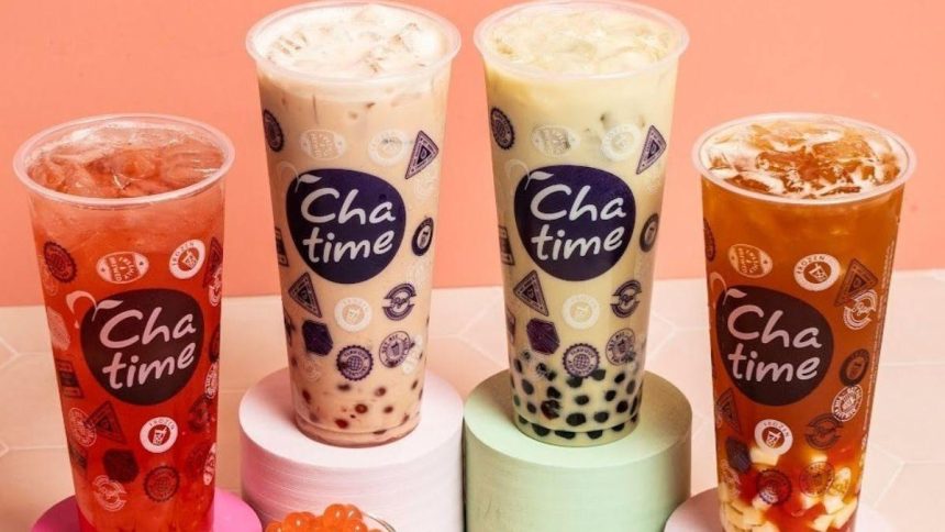This image shows drink offerings of Chatime.