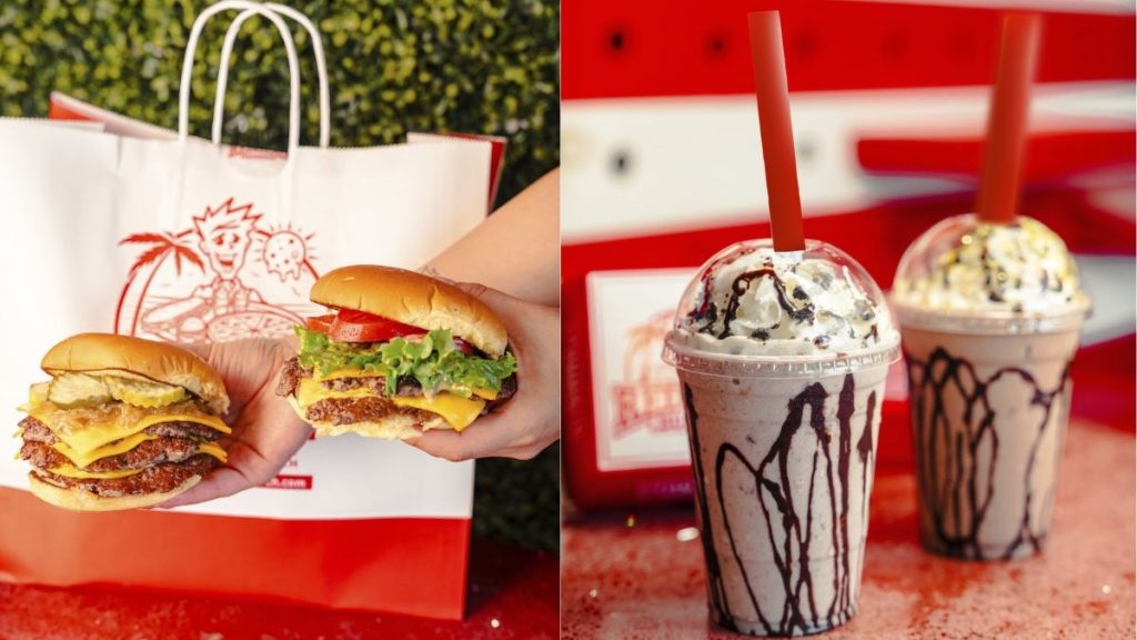 Smash burgers and shake selection at RedHead Burger