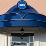 This is a storefront view of Oken