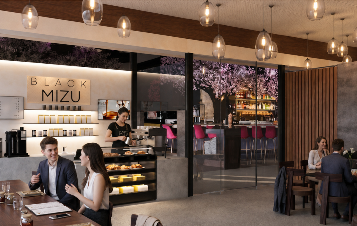 Black Mizu Cafe to Open Inside Cloak & Petal