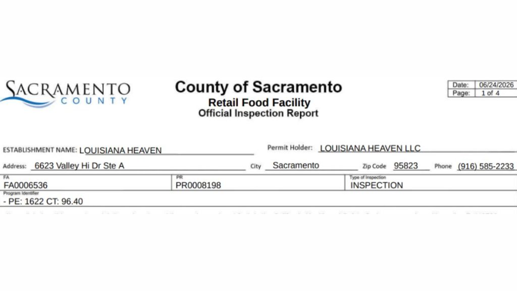 Louisiana Heaven official inspection report screenshot