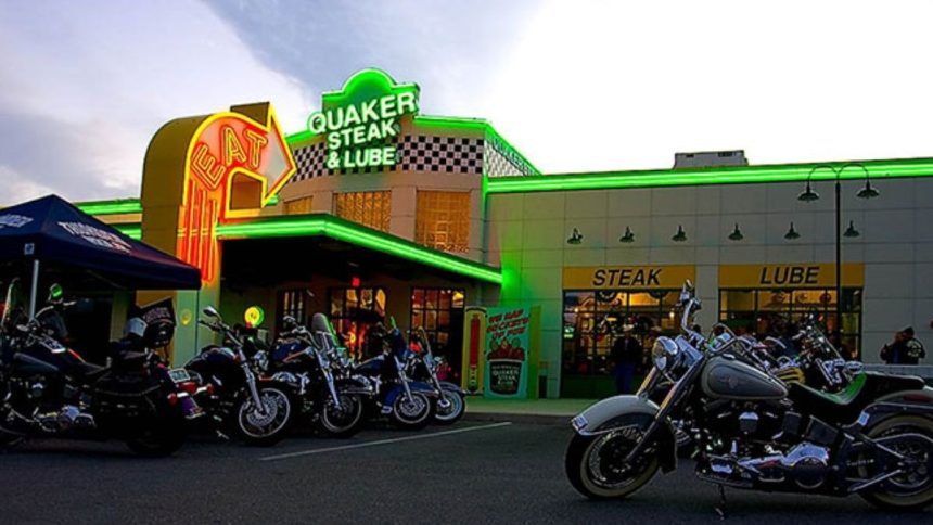 Exterior of the Quaker Steak & Lube in Tampa Bay (Quaker Steak & Lube | Google Reviews)