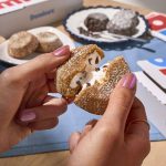 This image shows the new S'mores Lava Cakes by Domino’s.