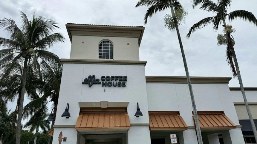 This is a storefront view of Ella Coffeehouse.