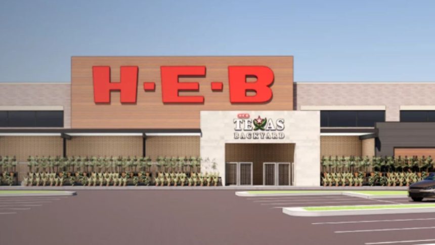 This is a storefront image of H-E-B.
