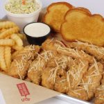 Huey Magoo’s is best known for its hand-breaded chicken tenders