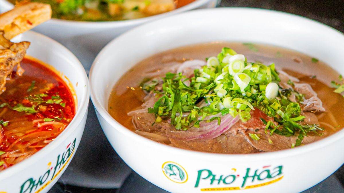 Pho Hoa Pho noodles bowls from the menu of Pho Hoa (prnewswire.com)