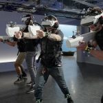 Image of customers experiencing virtual reality adventures (sandboxvr.com)