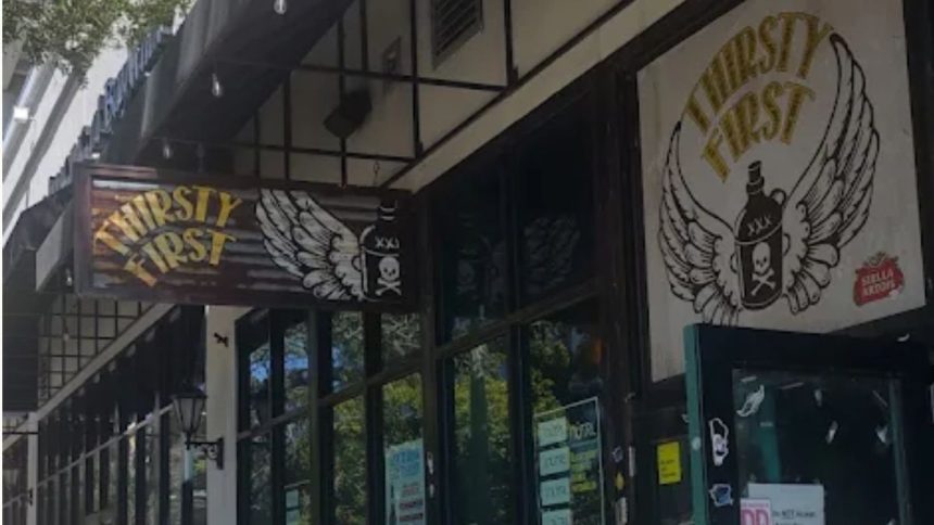 Thirsty First bar signboard image