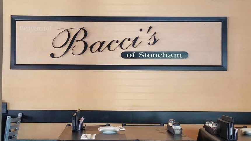Bacci's in Stoneham is closing this weekend.