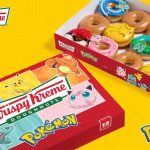 This image shows the new Pokémon-themed doughnuts by Krispy Kreme