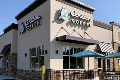 Caribou Coffee celebrates the grand opening of its Stone Mountain location.